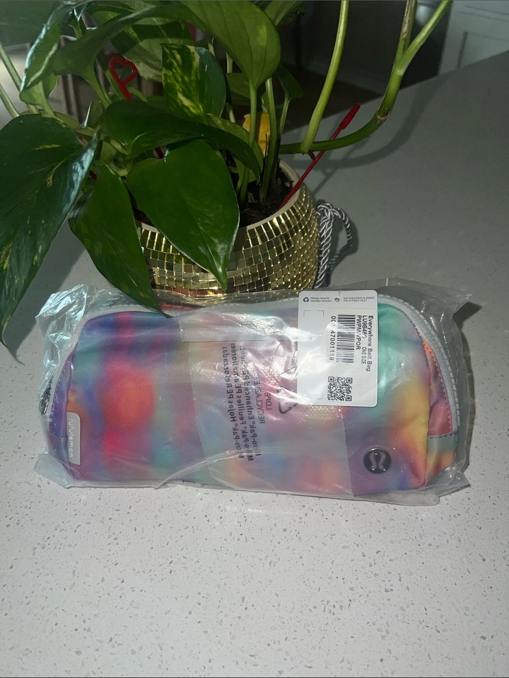 lululemon athletica multicolor tie-dye pouch